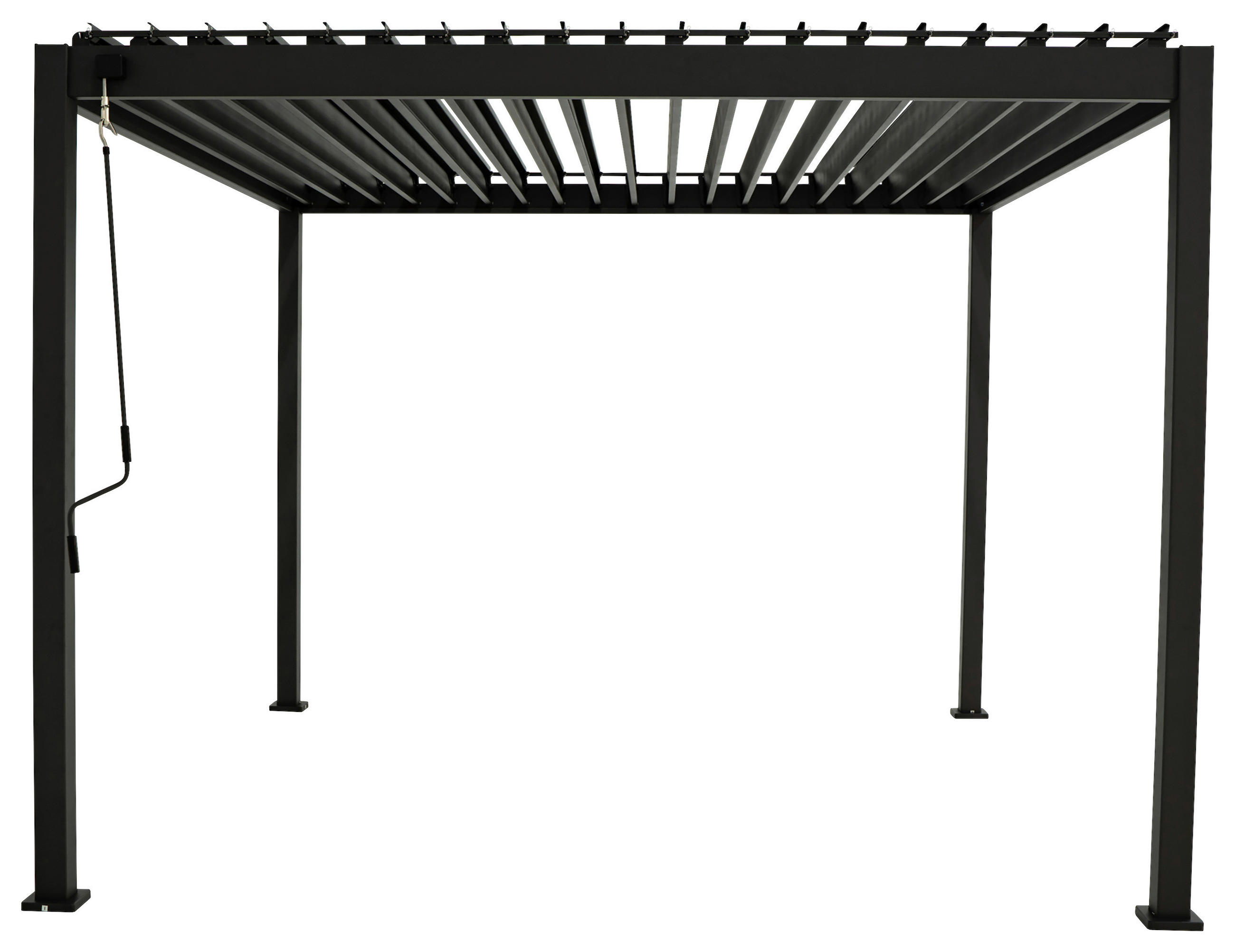 PERGOLA (velikost:) 360/240/300 cm - antracitová, Basics, kov (360/240/300cm) - Gardenson
