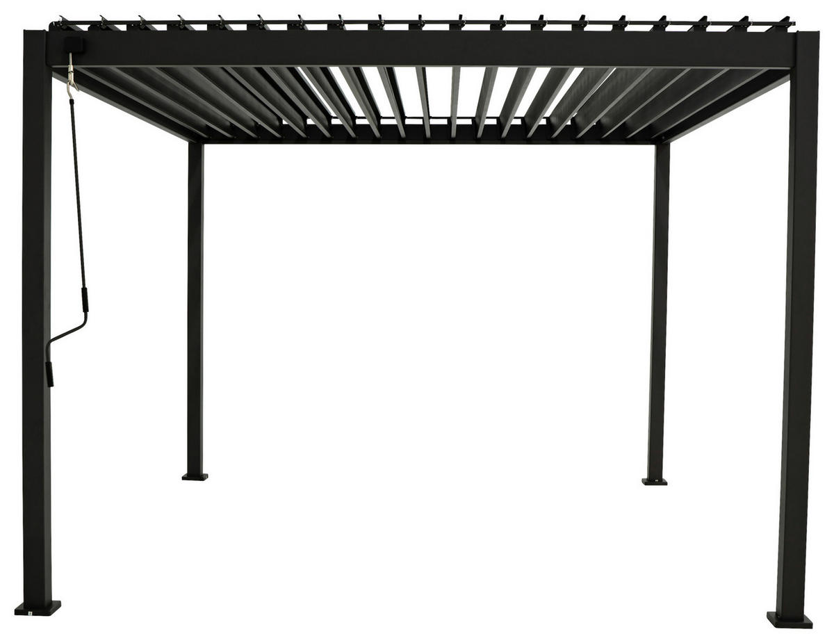 PERGOLA velikost: 360/240/300 cm - antracitová, Basics, kov (360/240/300cm) - Gardenson