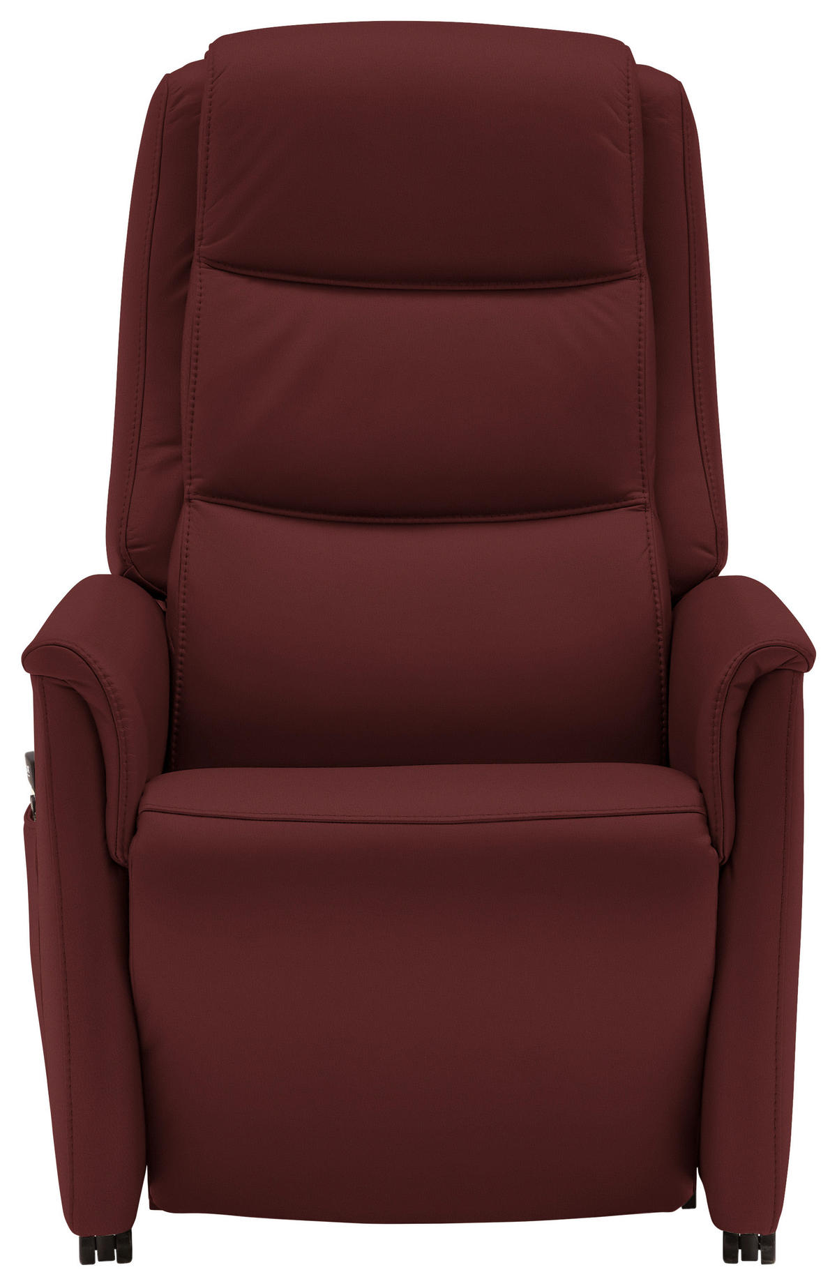 FERNSEHSESSEL Valdera  mit Relaxfunktion, Aufstehhilfe, Rücken echt Echtleder Brombeere  - Brombeere/Schwarz, KONVENTIONELL, Leder/Kunststoff (70/107/88cm) - Livetastic