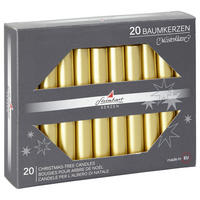 CHRISTBAUMKERZE  - Goldfarben, KONVENTIONELL (10cm)