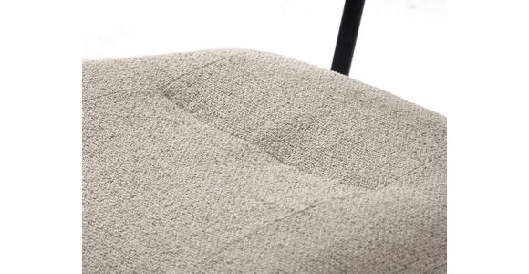 STUHL Bouclé Creme - Creme/Schwarz, Design, Textil/Metall (50/98/50cm) - Carryhome