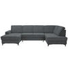 WOHNLANDSCHAFT in Webstoff Dunkelgrau  - Dunkelgrau/Schwarz, Konventionell, Textil/Metall (167/317/185cm) - Stylife