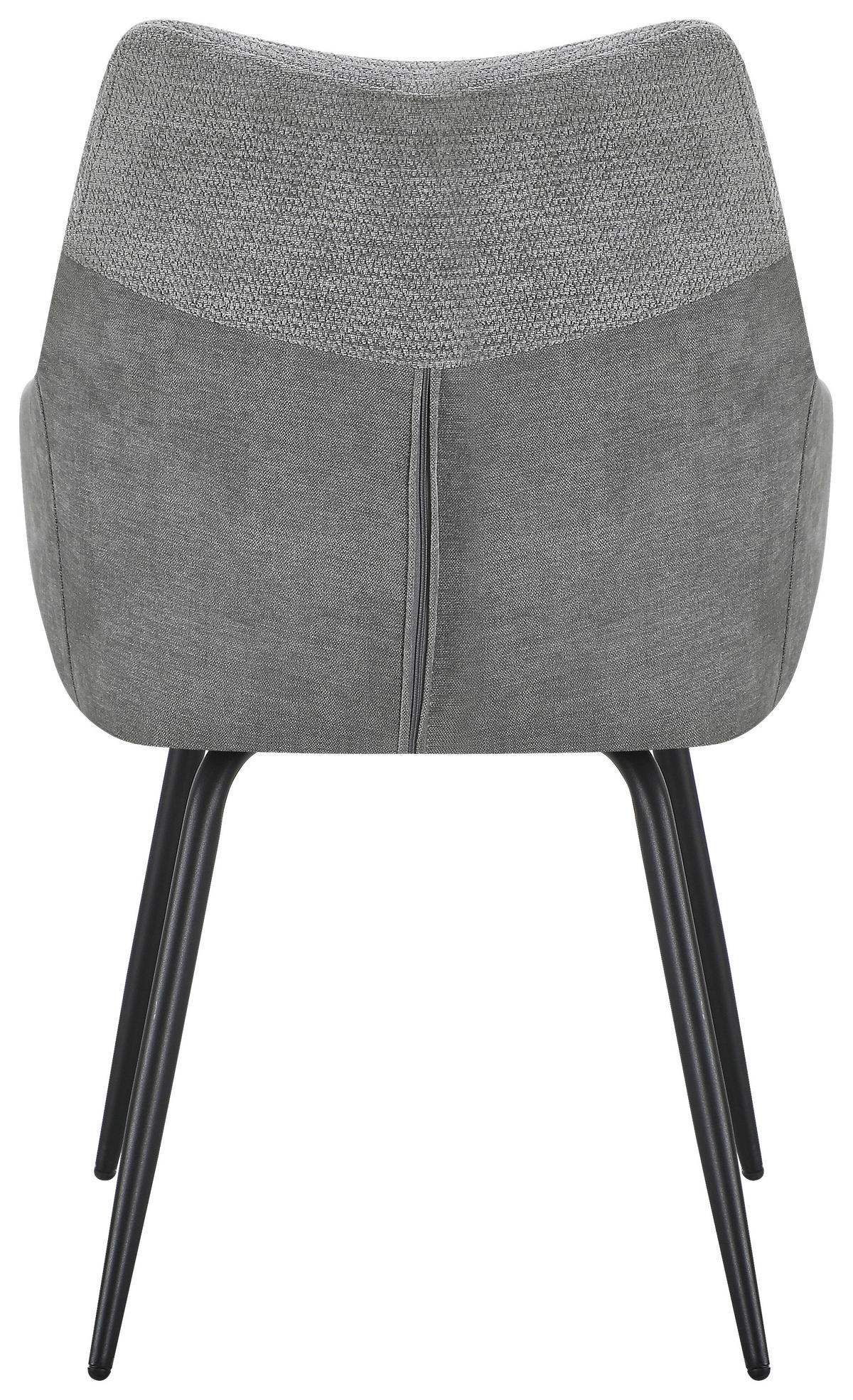 ARMLEHNSTUHL Eisen Chenille  - Schwarz/Grau, Basics, Textil/Metall (60/86/55cm) - Livetastic