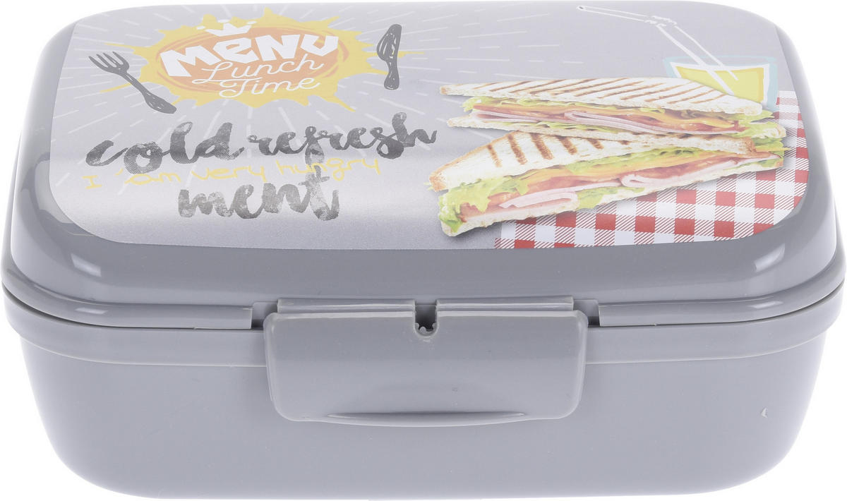 LUNCHBOX 1 l  - blå/grå, Basics, plast (16/12/7cm)