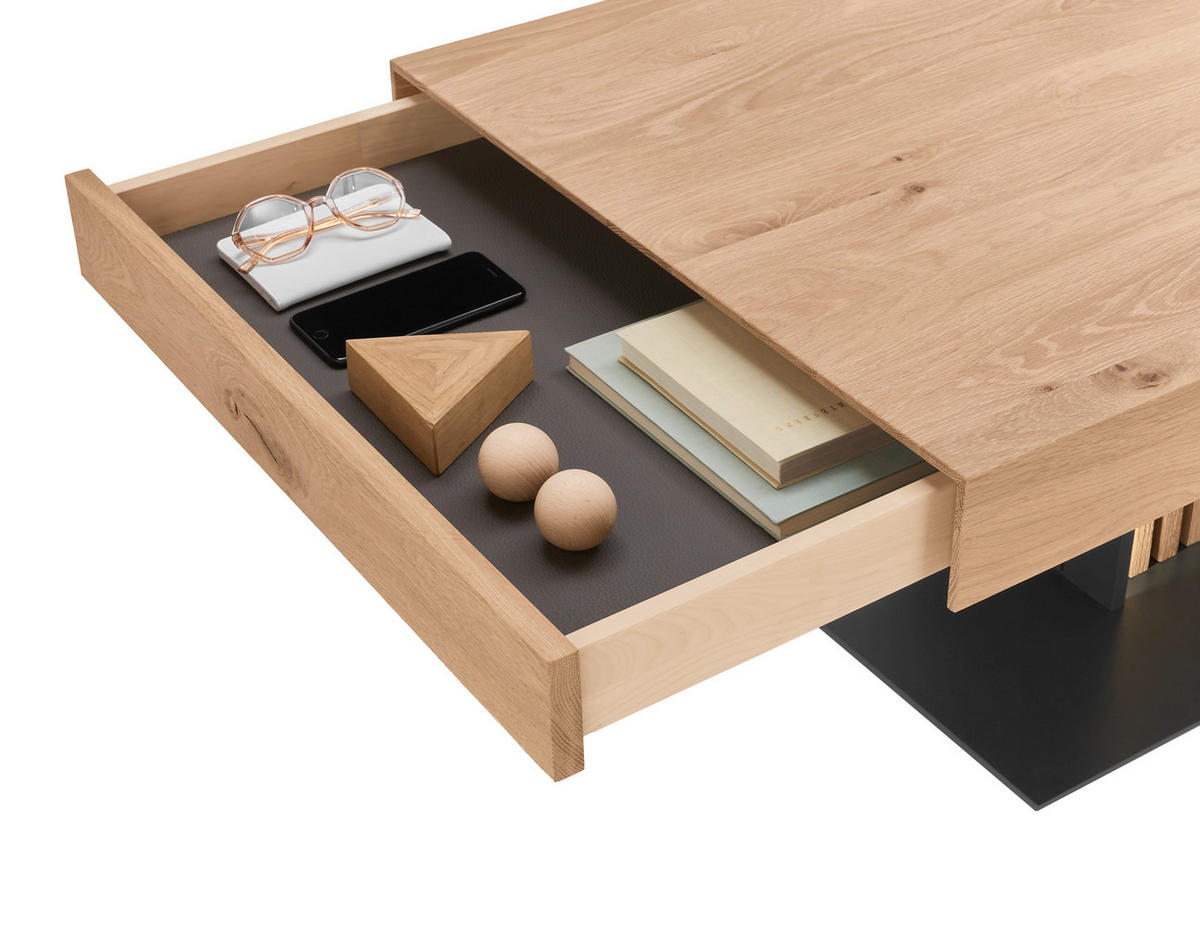 COUCHTISCH in Holz 120/70/45 cm  - Eichefarben/Anthrazit, Design, Holz (120/70/45cm) - Johann Jakob