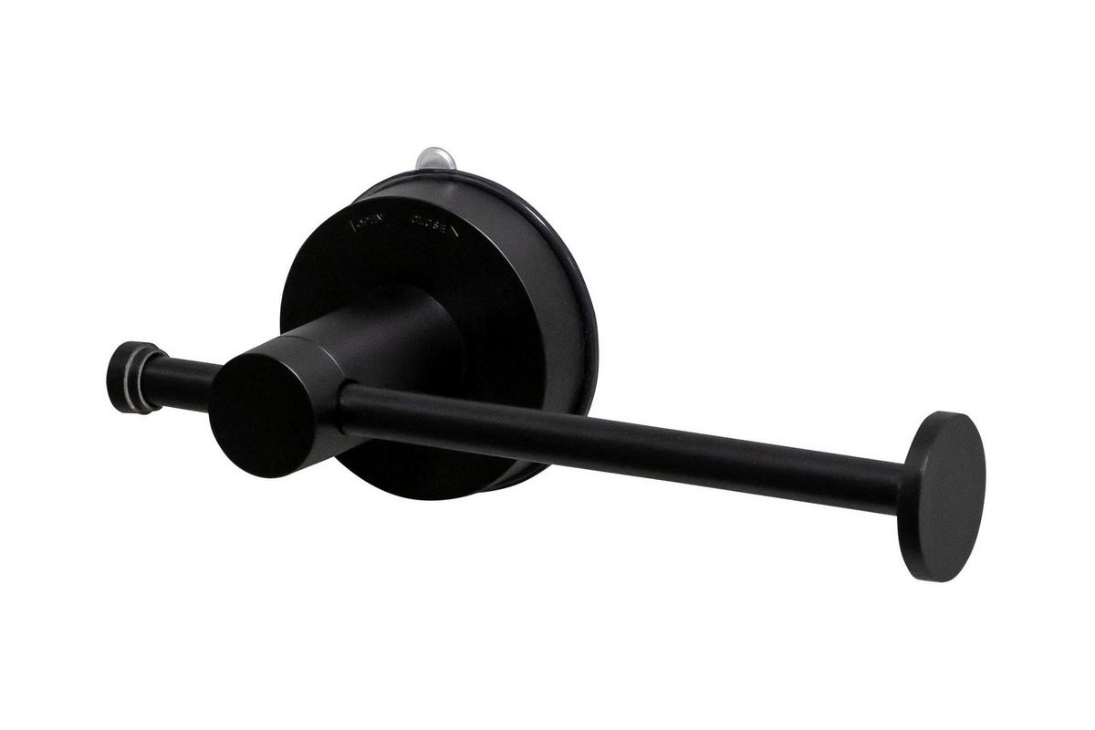 TOILETTENPAPIERHALTER  in Metall, Kunststoff  - Schwarz, Basics, Kunststoff/Metall (17,8/6,5/7,4cm) - Sadena