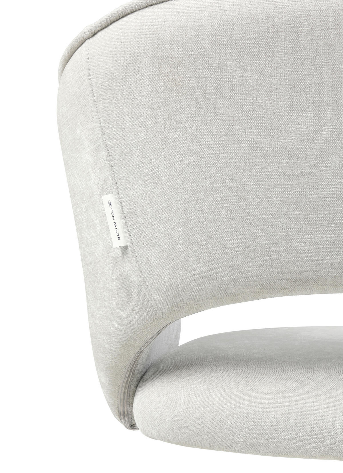 ARMLEHNSTUHL  in Stahl Chenille  - Beige/Schwarz, Basics, Textil/Metall (61,5/78,5/59cm) - Tom Tailor