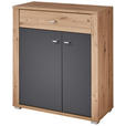 SCHUHSCHRANK 86/103/38 cm  - Chromfarben/Silberfarben, Design, Holzwerkstoff/Kunststoff (86/103/38cm) - Xora