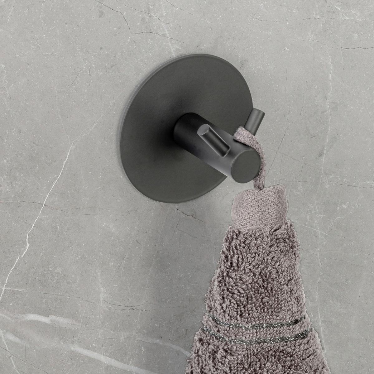 HAKEN  in Schwarz  - Schwarz, KONVENTIONELL, Metall (7/7/5cm) - Schöner Wohnen