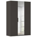 DREHTÜRENSCHRANK 151/223/61 cm,  in Graphitfarben, 3-türig  - Graphitfarben, Basics, Glas/Holzwerkstoff (151/223/61cm) - Novel