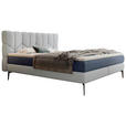 BOXSPRINGBETT 180/200 cm  in Hellblau, Dunkelblau  - Schwarz/Dunkelblau, Design, Leder/Textil (180/200cm) - Esposa