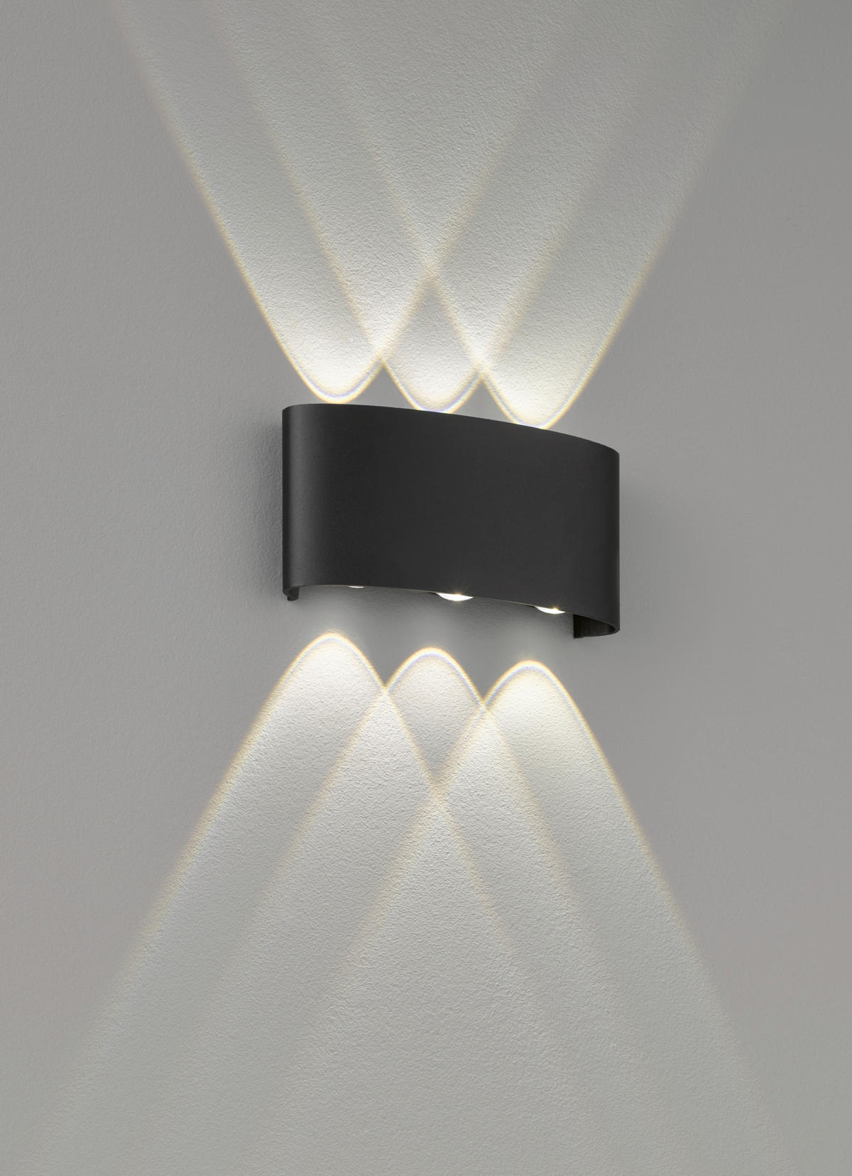AUßENWANDLEUCHTE Berlin 8/17 cm   - Schwarz, KONVENTIONELL, Glas/Metall (8/17cm) - Fischer & Honsel