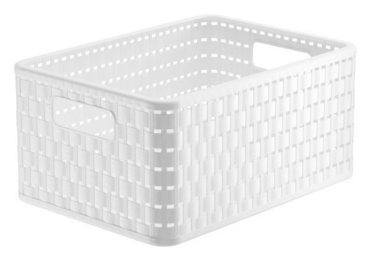 KORB  - Weiß, Basics, Kunststoff (32,8/23,8/16cm) - Rotho