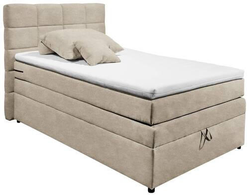 BOXSPRINGBETT 120/200 cm  in Sandfarben  - Sandfarben, KONVENTIONELL, Kunststoff/Textil (120/200cm) - MID.YOU