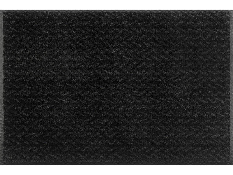 FUßMATTE  50/75 cm  Schwarz  - Schwarz, KONVENTIONELL, Kunststoff/Textil (50/75cm) - wash+dry