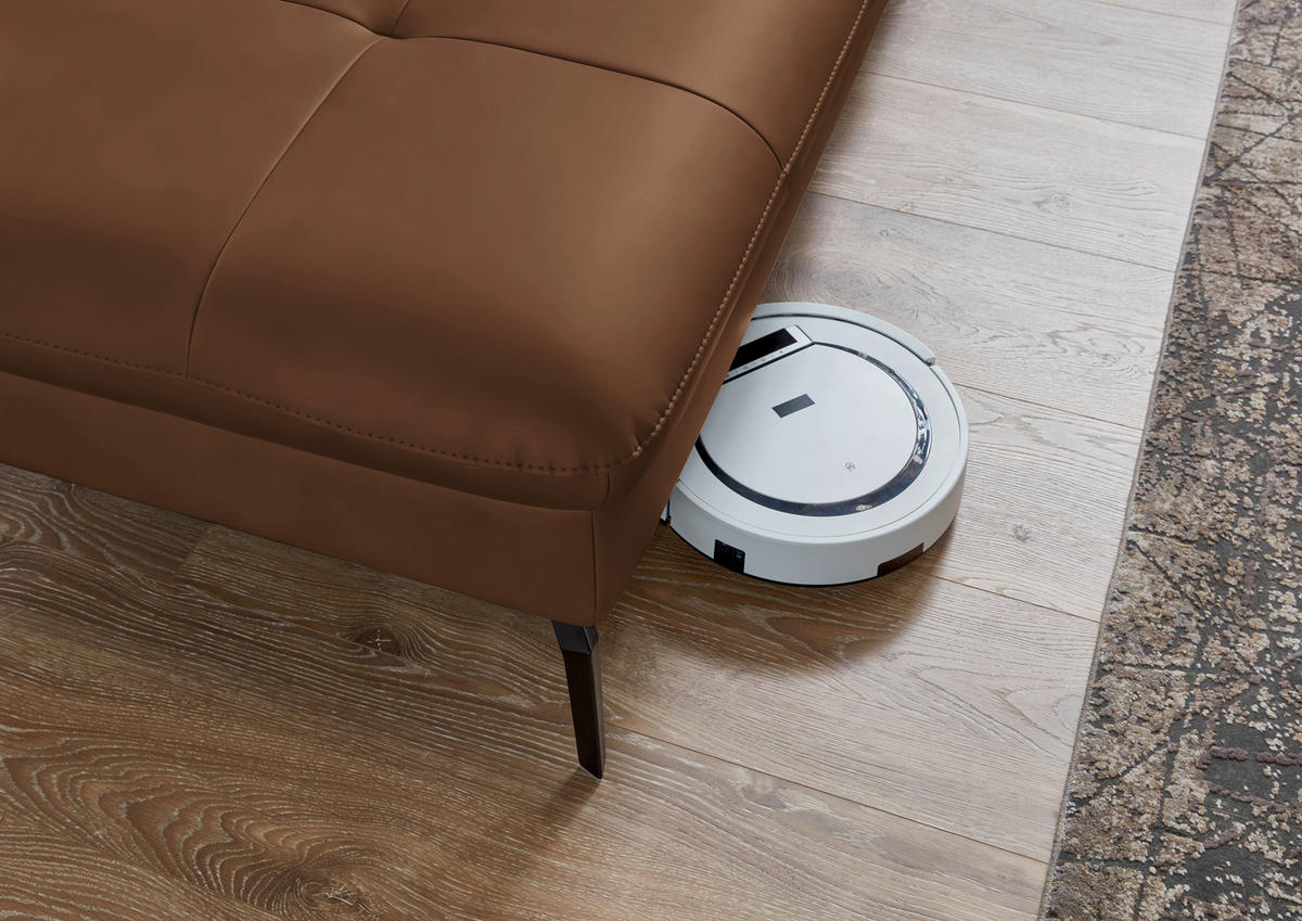 SALON PANORAMIQUE in Echtleder Braun  - Schwarz/Braun, Design, Leder/Metall (206/336/181cm) - Beldomo Speed