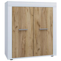 KOMMODE 80/89/35 cm  in Weiss, Honigeiche  - Honigeiche/Weiss, Design, Holzwerkstoff/Kunststoff (80/89/35cm) - MID.YOU
