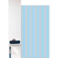 DUSCHVORHANG Vertical 180/200 cm  - Blau/Weiß, Basics, Kunststoff (180/200cm) - Grund