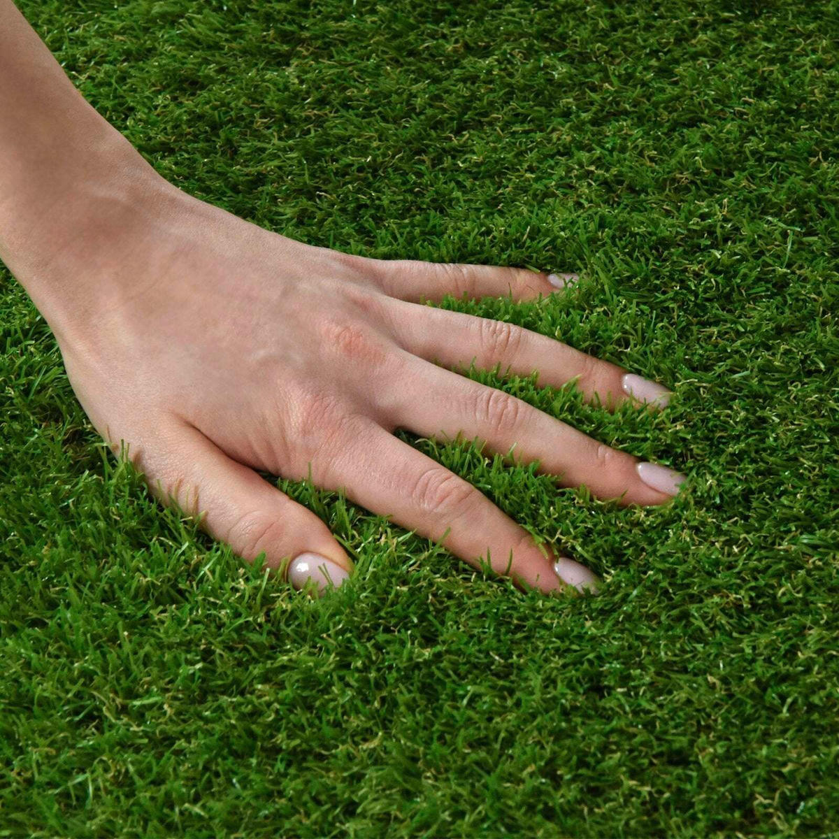 RASENTEPPICH - Grün, Basics, Kunststoff (100/450cm) - Floordirekt