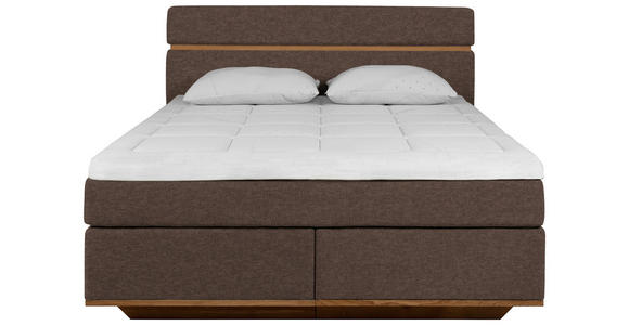 BOXSPRINGBETT 180/200 cm  in Braun  - Eichefarben/Braun, Natur, Holz/Textil (180/200cm) - Linea Natura