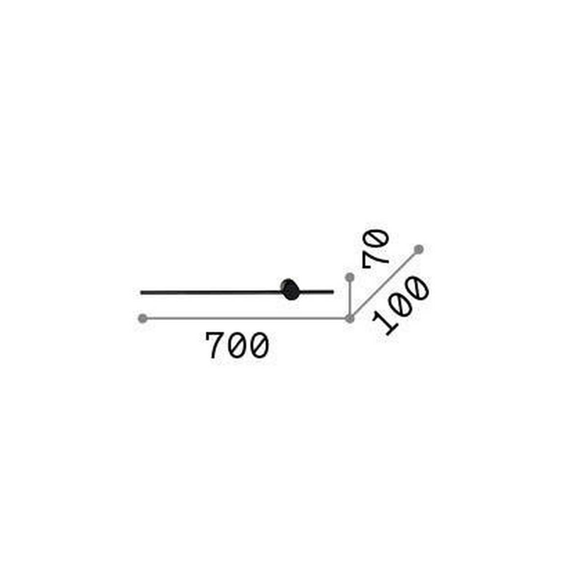 WANDLEUCHTE Essence Nero 70/7/10 cm   - Schwarz, Design, Metall (70/7/10cm)