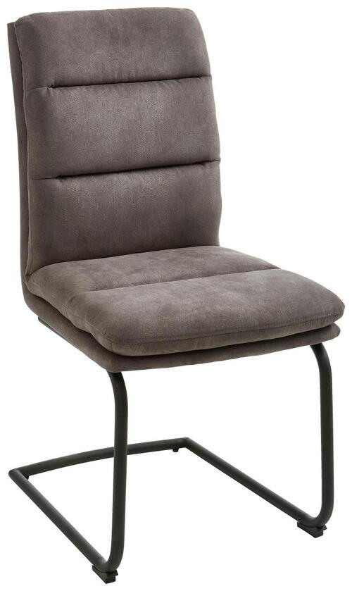 SCHWINGSTUHL   Mikrofaser  - Schwarz/Grau, Design, Textil/Metall (46/95/62,5cm) - Cantus