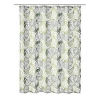 DUSCHVORHANG SELVA 180/200 cm  - Waldgrün/Hellgrün, Basics, Textil (180/200cm) - Kleine Wolke