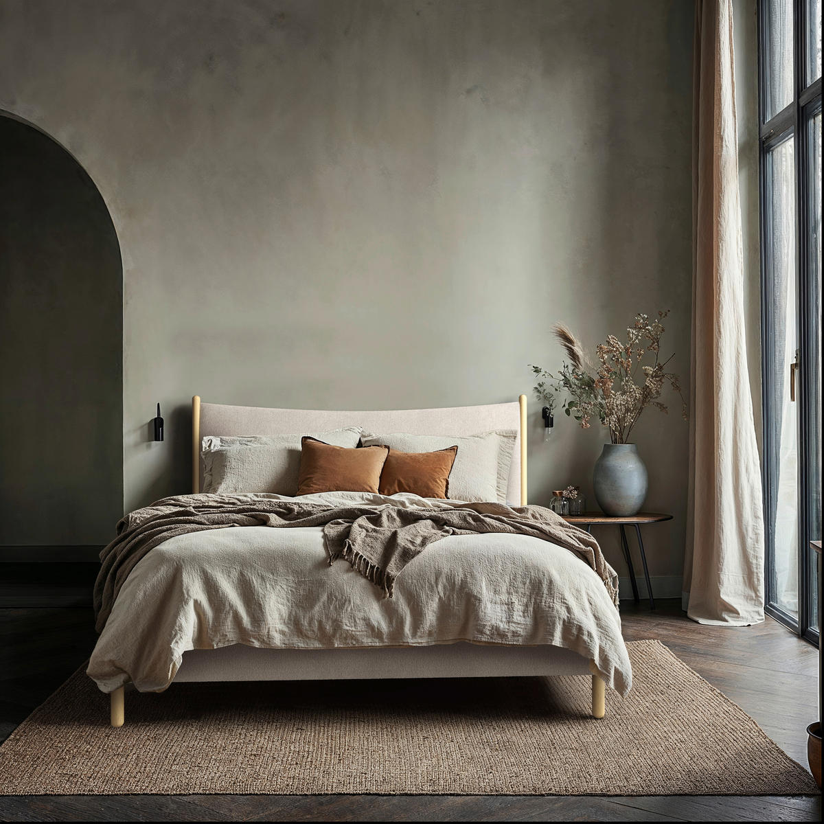 POLSTERBETT 180/200 cm,  in Beige, gepolstertes Kopfteil, Lattenrost, Bettkasten,  - Beige, MODERN, Holz/Holzwerkstoff (180/200cm) - MID.YOU