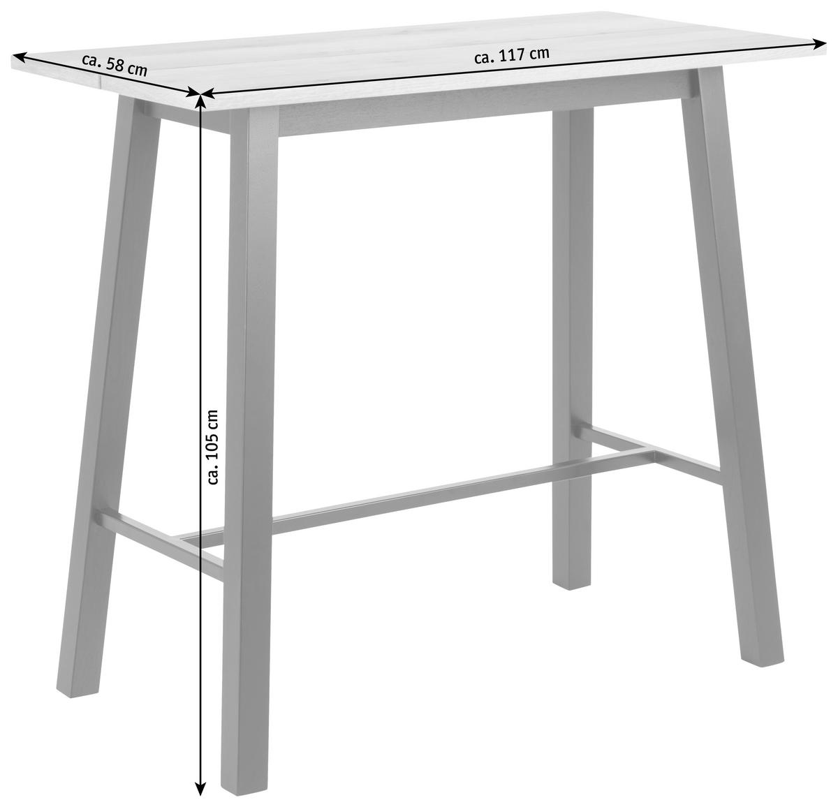 BÁRASZTAL  - fekete/tölgyfa, Design, faalapú anyag/fa (117/105/58cm) - Lomoco