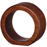 SERVIETTENRINGESET   - Braun, Basics, Holz (5,3/2,5cm) - ASA