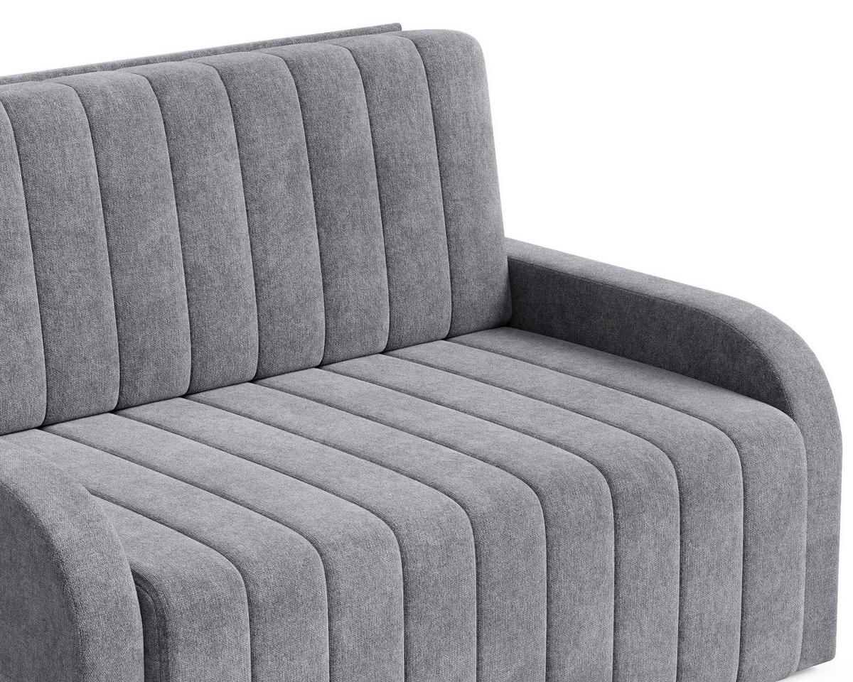 SCHLAFSOFA ALASKA 120 Anthrazit  inkl. Schlaffunktion, Stauraum  - Anthrazit/Schwarz, Design, Kunststoff/Textil (141/90/104cm) - MID.YOU