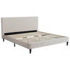 POLSTERBETT Lattenrost 180/200 cm  in Beige  - Beige/Schwarz, Design, Holz/Kunststoff (180/200cm) - Boxxx