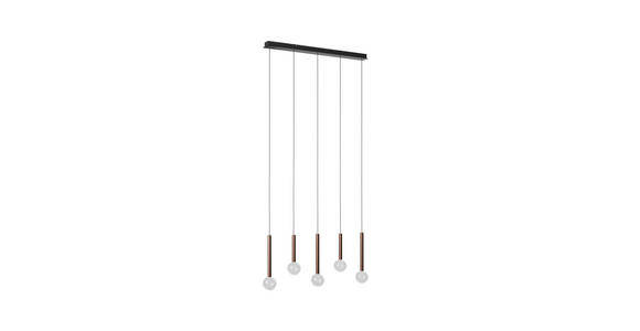 LED-HÄNGELEUCHTE 90/10/180 cm  - Klar/Schwarz, Design, Glas/Metall (90/10/180cm) - Dieter Knoll