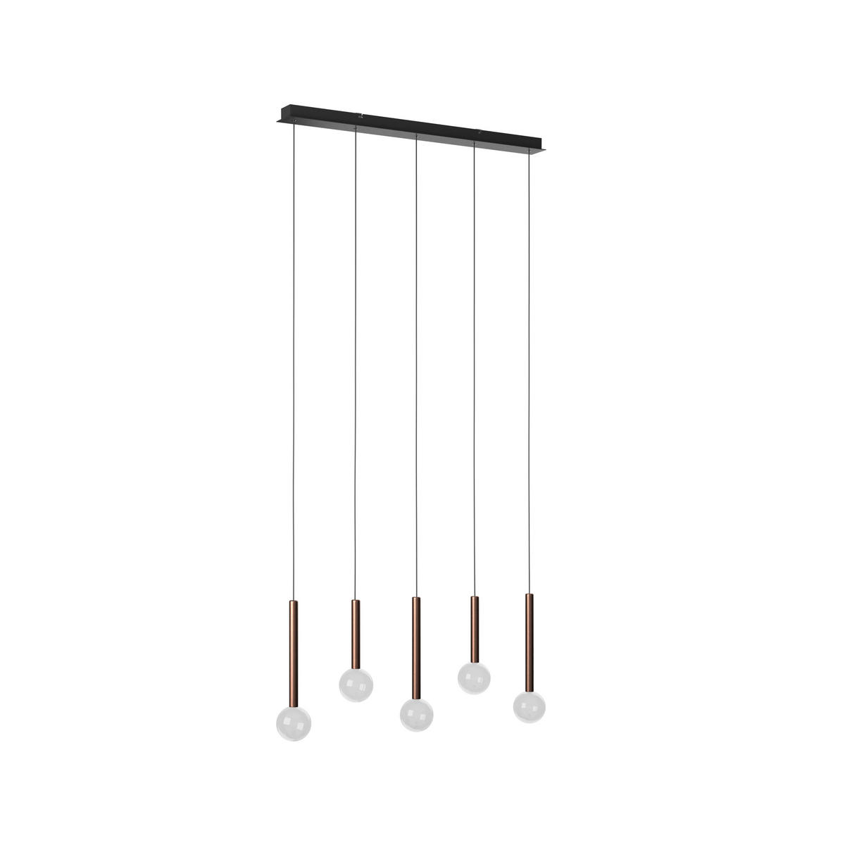 LED-HÄNGELEUCHTE 90/10/180 cm    - Klar/Schwarz, Design, Glas/Metall (90/10/180cm) - Dieter Knoll