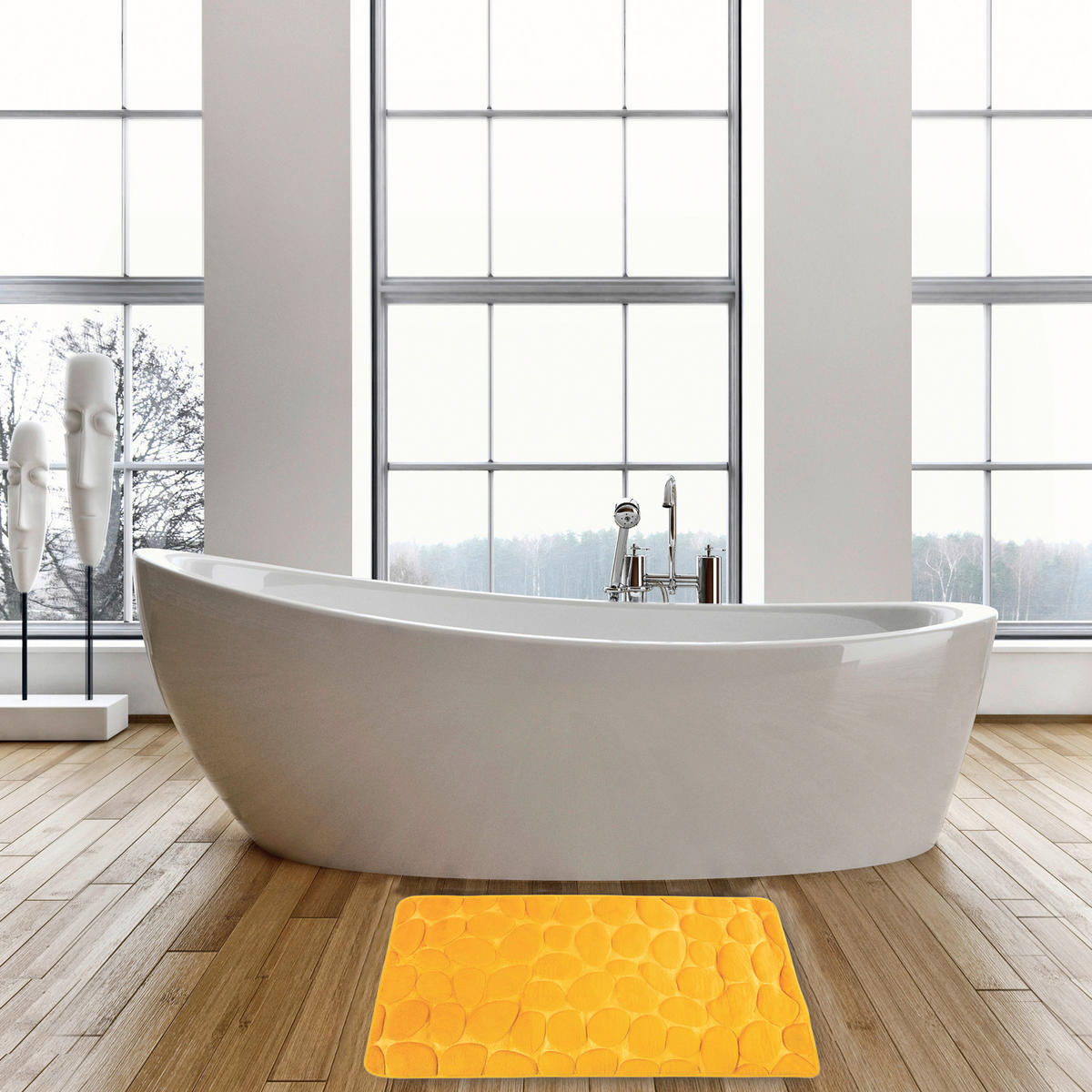 BADEMATTE Gelb 50/80 cm  - Gelb, Basics, Textil (50/80cm) - MSV