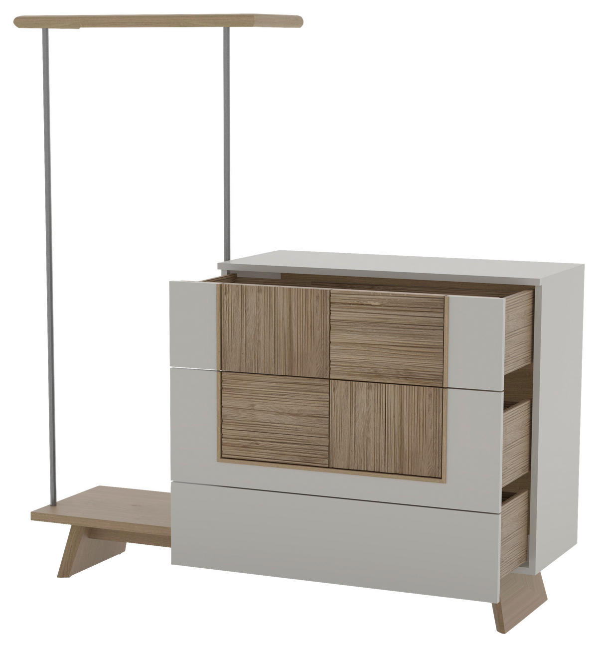 KOMMODE  in 168/170/43 cm  - Wildeiche/Weiß, Design, Holz/Holzwerkstoff (168/170/43cm) - Voglauer