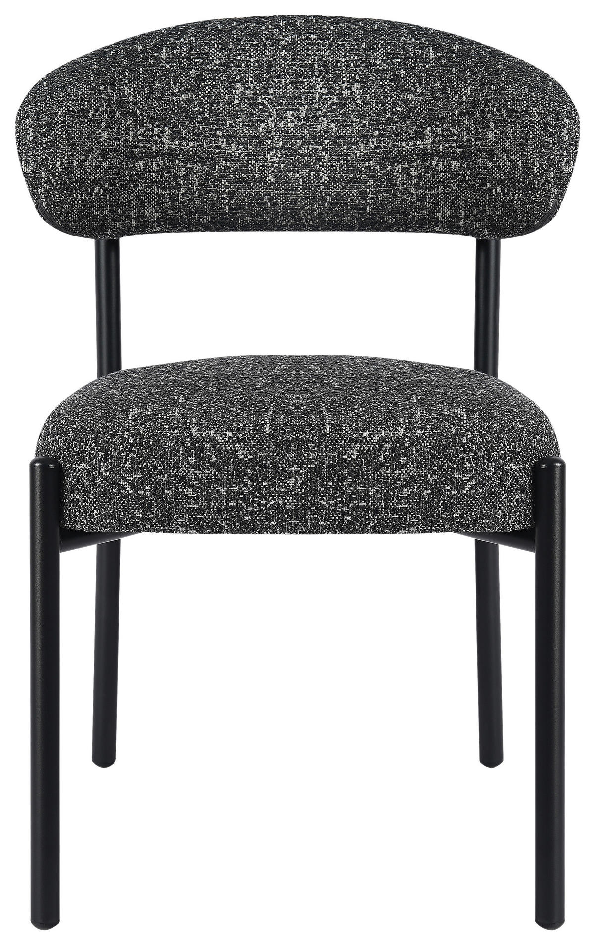 STUHL  Stoffauswahl Webstoff  Schwarz, Dunkelgrau  - Dunkelgrau/Schwarz, Design, Textil/Metall (56/82/58.5cm) - Milino