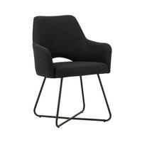 NASLANJAČ, tekstil črna  - črna, Moderno, kovina/tekstil (60/88/63,5cm) - MID.YOU