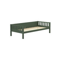 BETT 90/200 cm,  in Dunkelgrün, Rollrost  - Dunkelgrün, MODERN, Holz (90/200cm) - Chameo