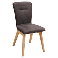 STUHL Mikrofaser Anthrazit, Eichefarben Wildeiche massiv  - Eichefarben/Anthrazit, KONVENTIONELL, Holz/Textil (48/91/66cm) - Dieter Knoll