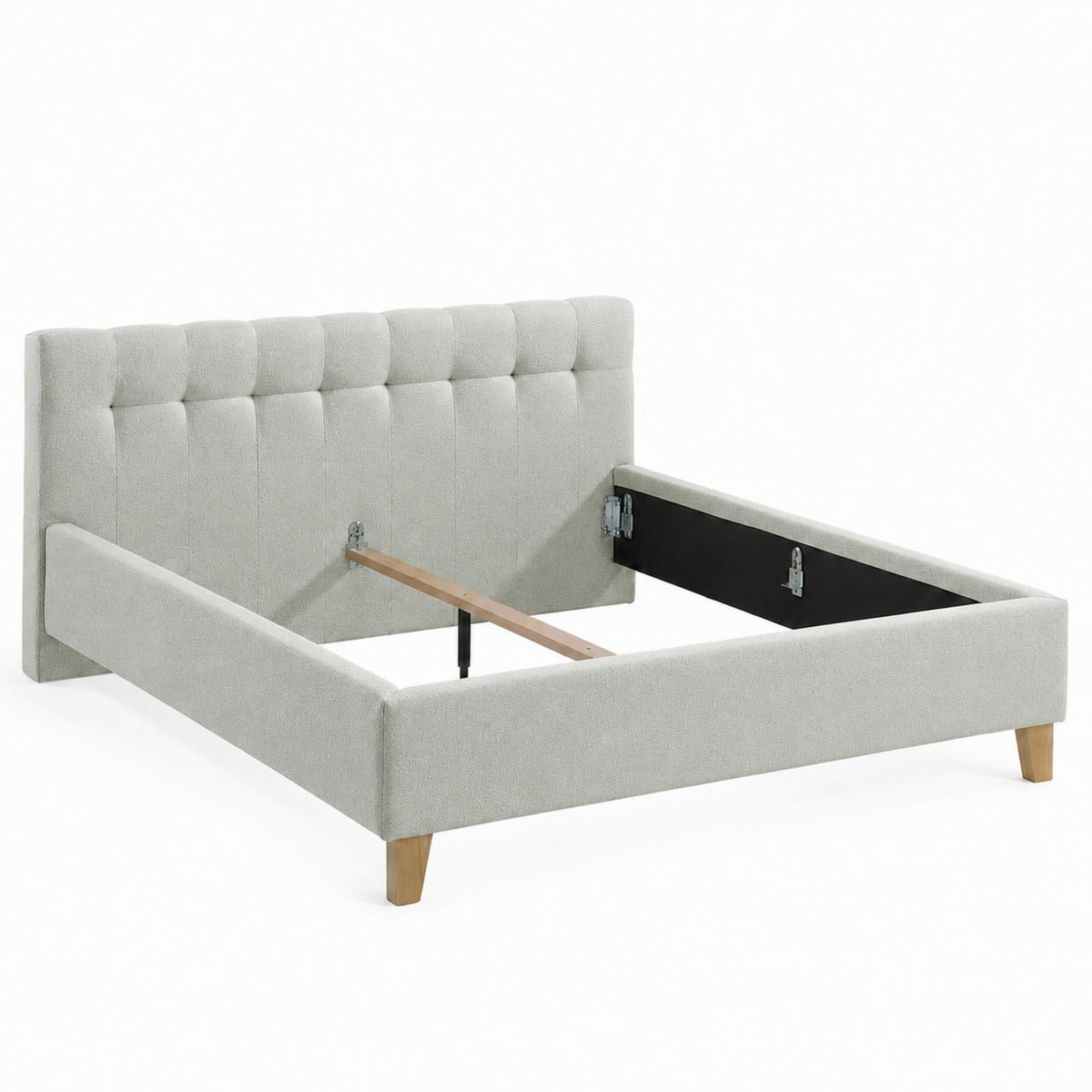 POLSTERBETT 160/200 cm,  in Grau,  - Grau, MODERN, Holz/Textil (160/200cm) - MID.YOU