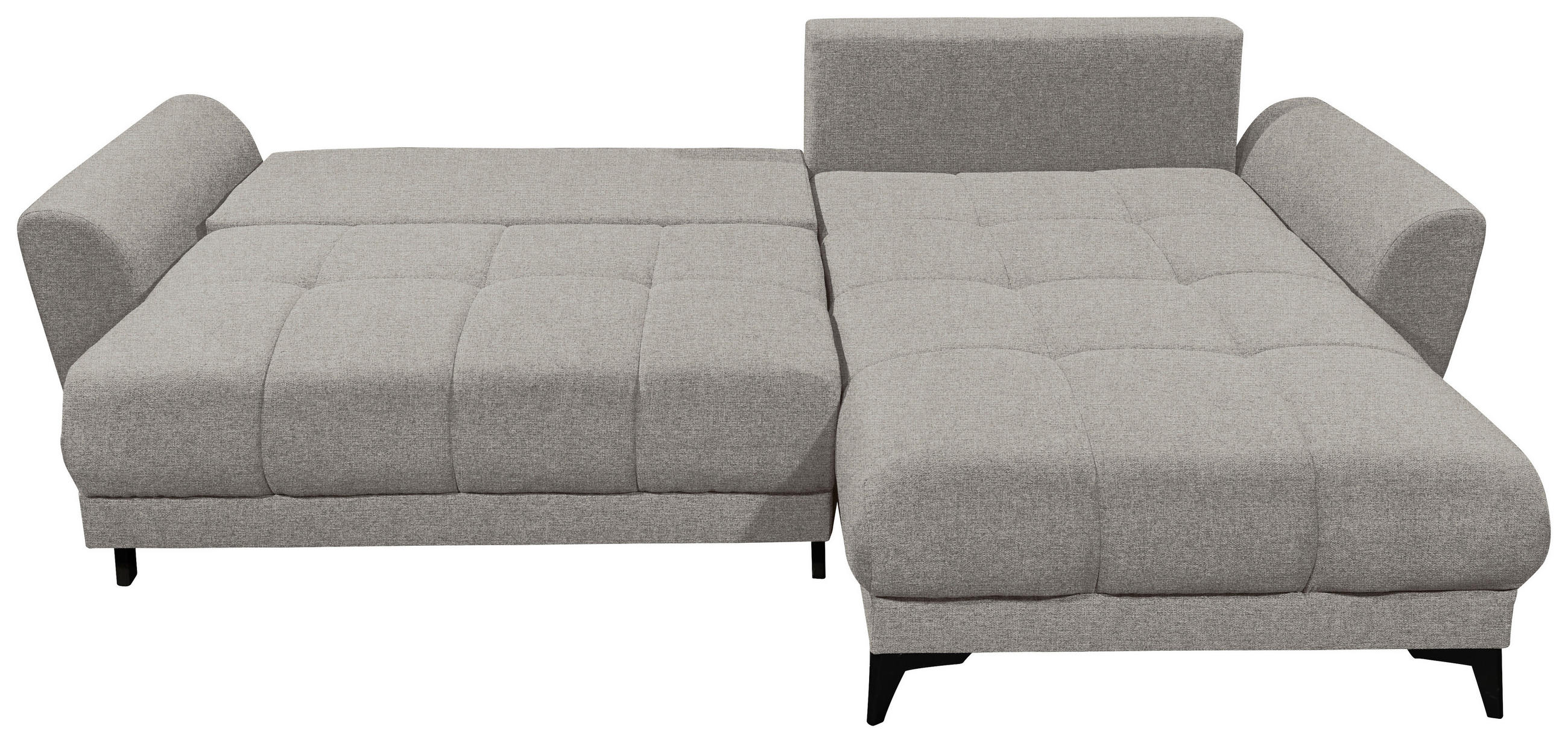 ECKSOFA in Webstoff Sandfarben  - Sandfarben/Schwarz, KONVENTIONELL, Kunststoff/Textil (281/189cm) - Carryhome