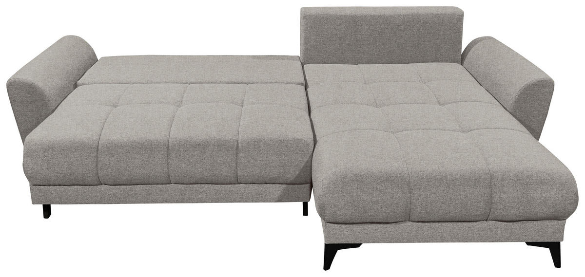 ECKSOFA Sandfarben Webstoff  - Sandfarben/Schwarz, KONVENTIONELL, Kunststoff/Textil (281/189cm) - Carryhome