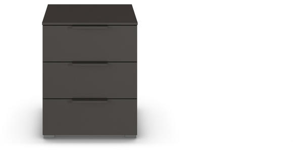 NACHTSCHRANK 50/61/42 cm - Silberfarben/Graphitfarben, Trend, Holzwerkstoff/Metall (50/61/42cm) - Novel
