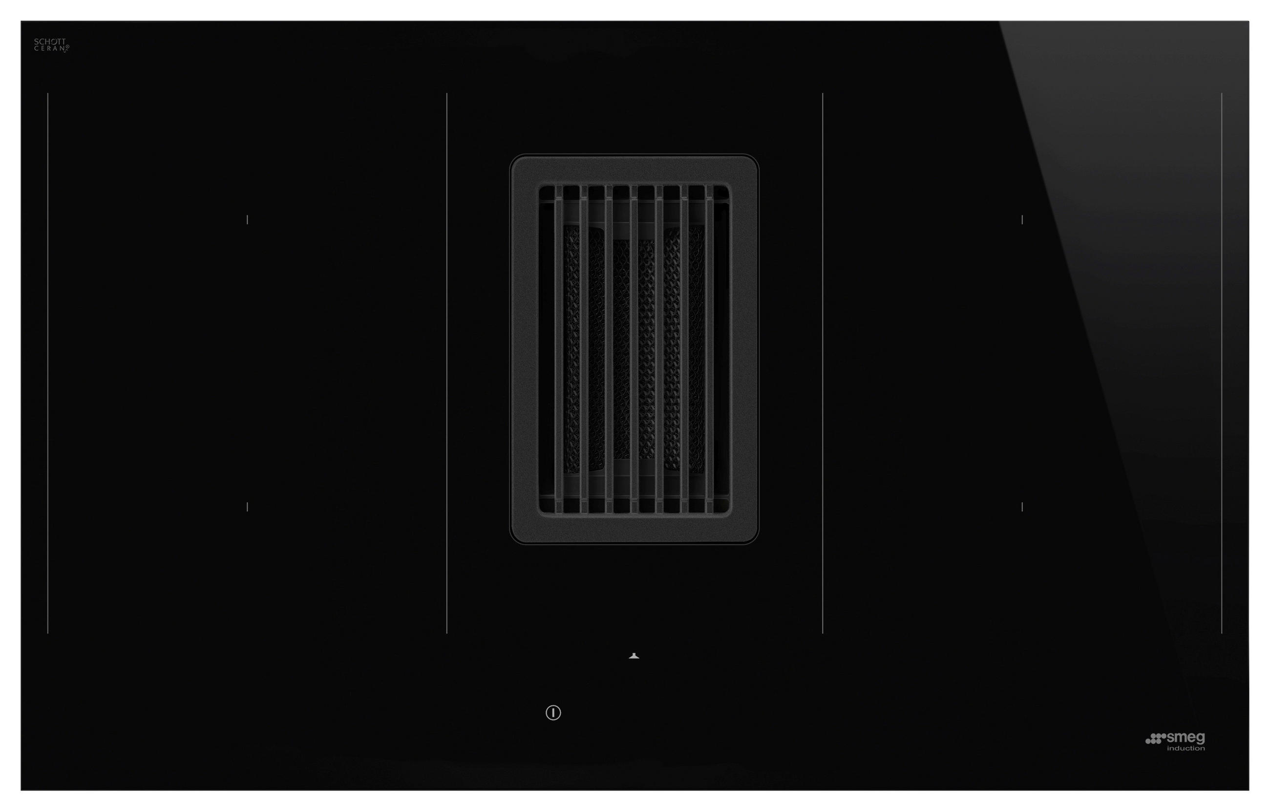 KOCHFELD-DUNSTABZUG-KOMBI HOBD482D  - Schwarz, MODERN, Glas/Metall (83/23/52cm) - SMEG