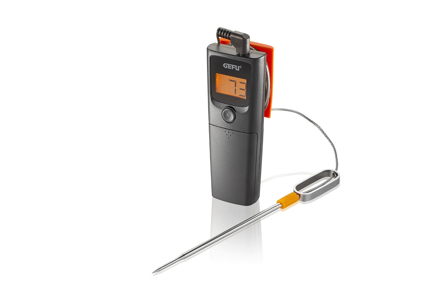 BRATENTHERMOMETER  - Edelstahlfarben/Schwarz, Basics, Kunststoff/Metall (24,3/5/3cm) - Gefu