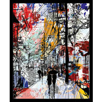 KUNSTDRUCK Abstraktes  - Rot/Schwarz, Trend, Papier/Holzwerkstoff (42/52cm) - Monee