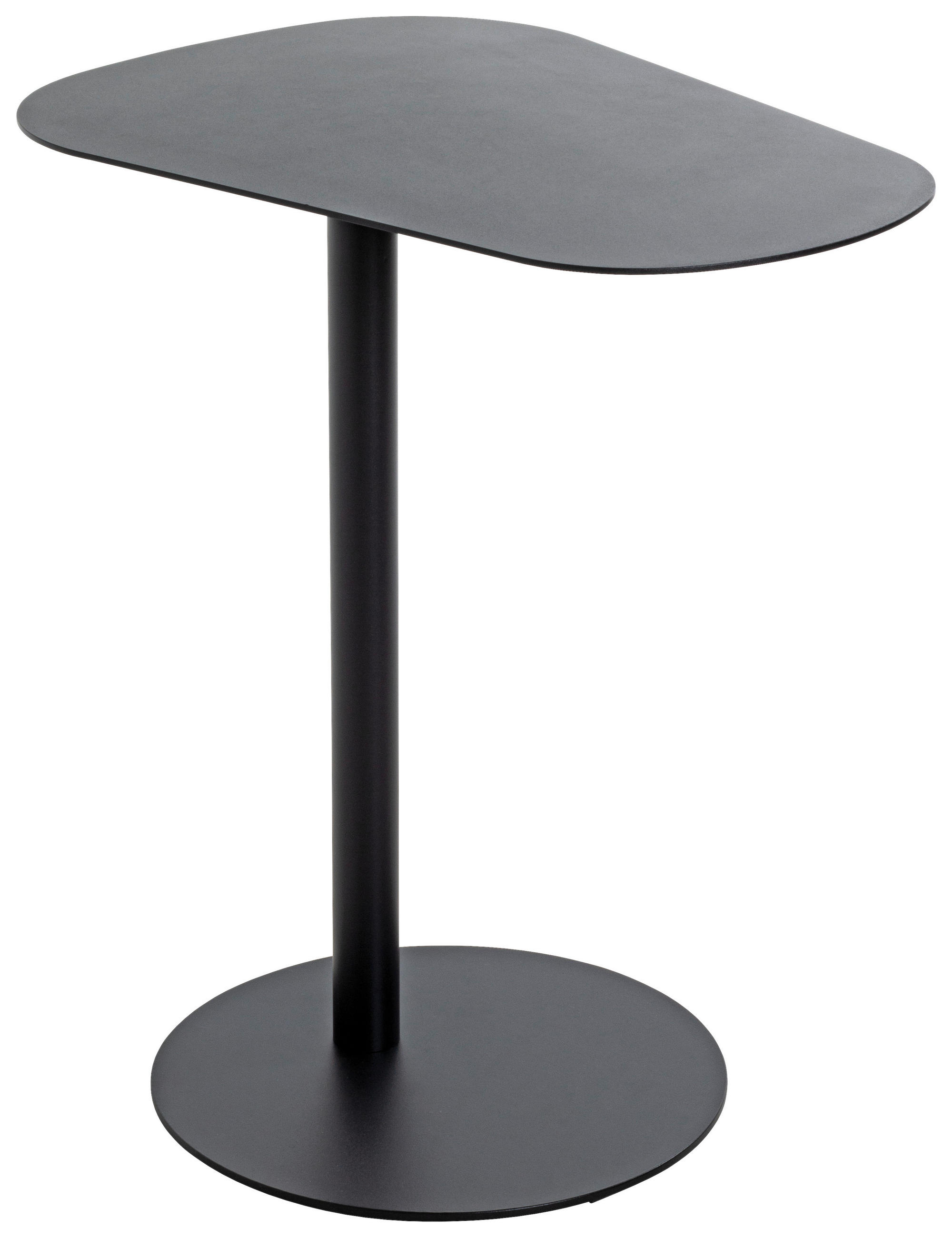BEISTELLTISCH 53/38/60 cm Schwarz organisch  - Schwarz, Trend, Metall (53/38/60cm)