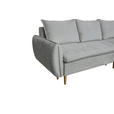 ECKSOFA Grau Chenille - Buchefarben/Grau, KONVENTIONELL, Holz/Textil (244/163cm) - Carryhome