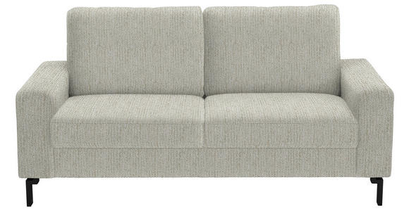 2-SITZER-SOFA  in Flachgewebe Naturfarben  - Schwarz/Naturfarben, Design, Textil/Metall (178/86/97cm) - Hom`in